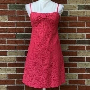 Lilly Pulitzer Sweetheart Neckline Lace Pink Spaghetti Strap Pink A-line Dress 👗